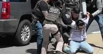 Immigration agents break SUV window while detaining man after church on Mother's Day