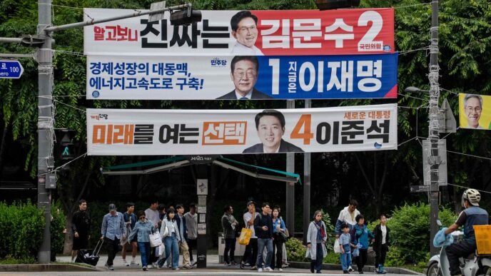 In South Korea election, voters seek economy fixes after 6 months of chaos
