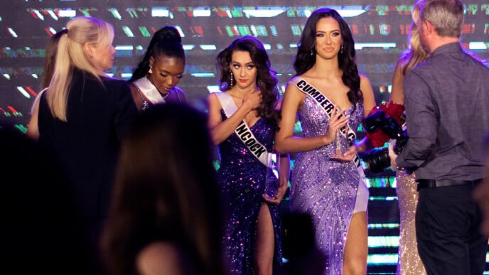 Jordon Hudson places second runner-up in Miss Maine USA pageant with Bill Belichick in front row