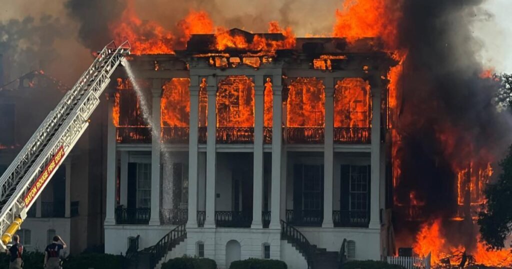 Louisiana's Nottoway Plantation burns, prompting a reckoning