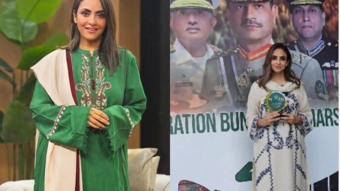 Nadia Khan receives Prestigious Award for her courageous voice during India-Pak war