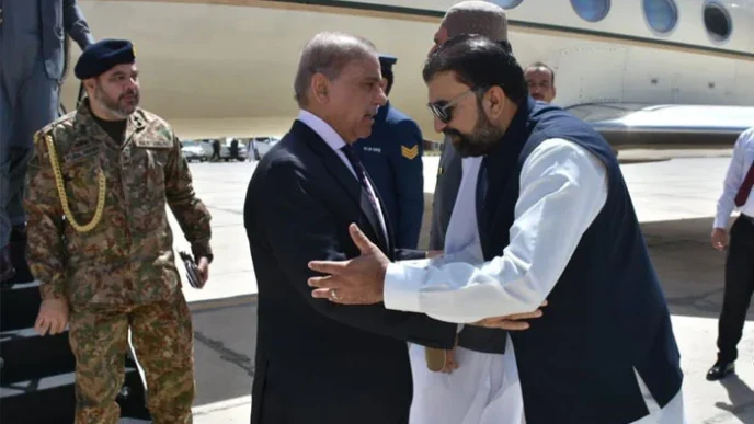 PM Shahbaz Sharif attends security jirga in Quetta