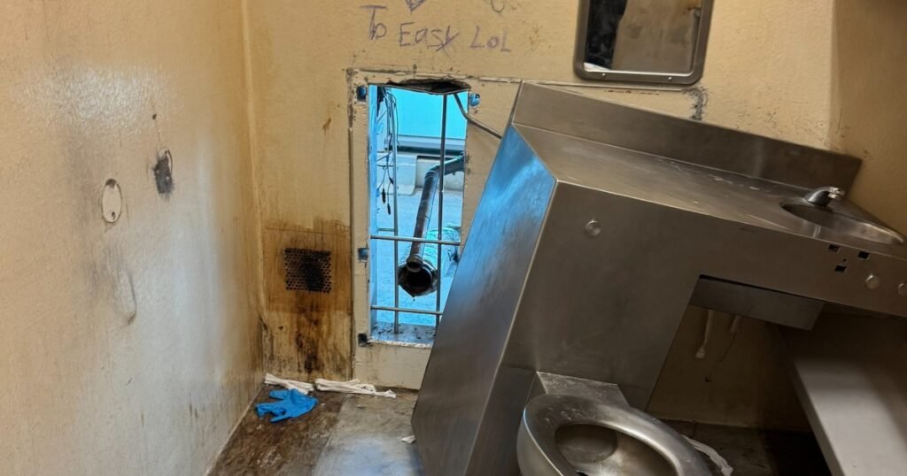 Photos show their escape route
