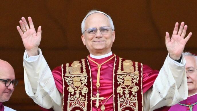 Pope Leo XIV makes his first appearance after conclave