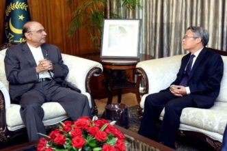 President Zardari, Chinese envoy discuss India-Pakistan situation