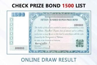 Rs1500 prize bond winner list announced today – May 15, 2025