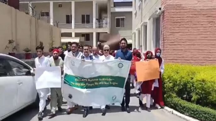 Saidu Medical College Hosts Seminar and Unity Walk to Condemn APS Khuzdar Bus Attack