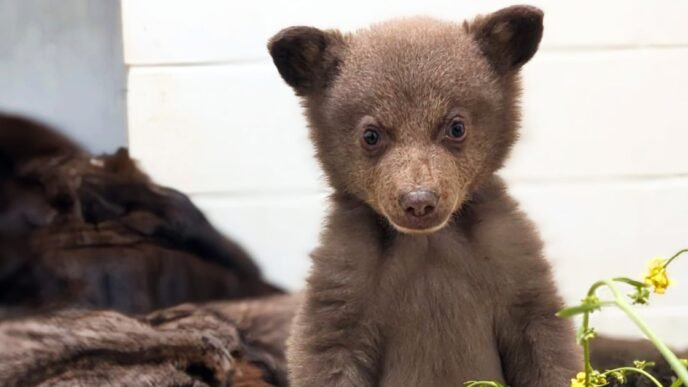 San Diego Humane Society employees dress up in bear costumes to care for cub