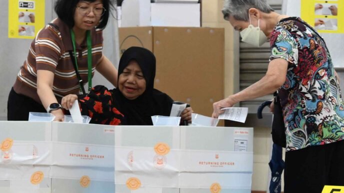 Singaporeans vote in first test of PM Wong's mandate