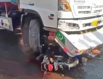 Speeding truck crushes father and son to death