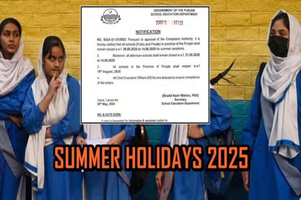 Summer Holidays 2025 Announced; Notification Issued