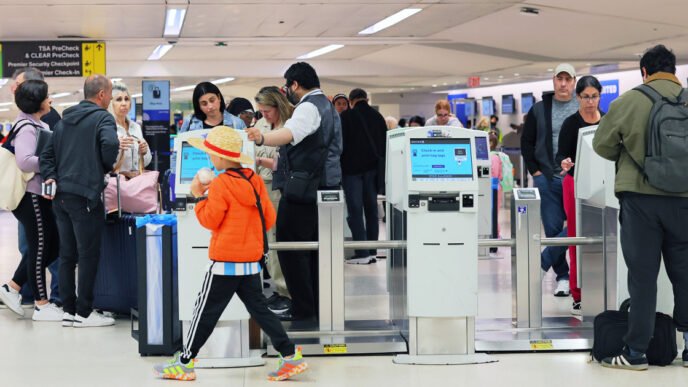 Transportation secretary says the number of flights at Newark airport could be reduced