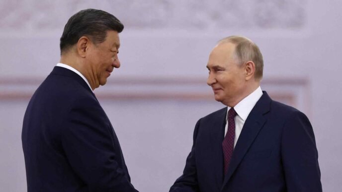 Xi meets Putin in Moscow as Ukraine negotiations falter