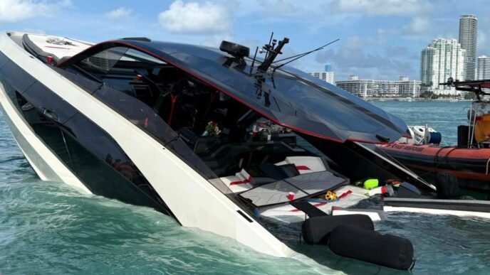 Yacht packed with social media influencers nearly sinks off Miami Beach