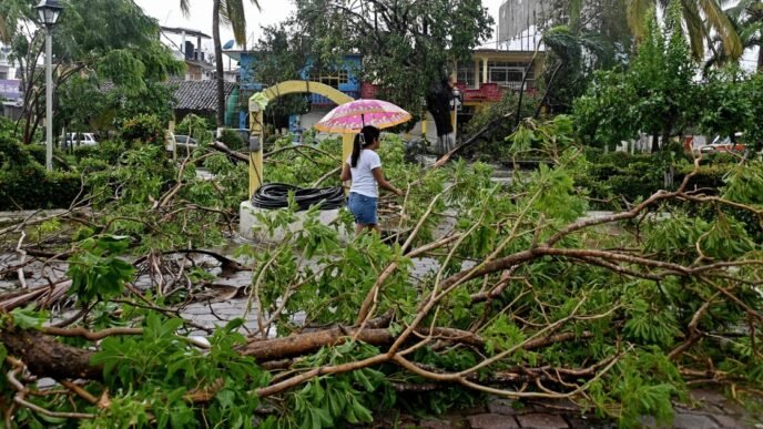 A hurricane watch is in effect for southern Mexico as a depression in the Pacific gains strength