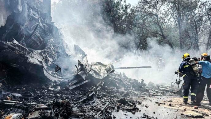 Air India flight carrying 242 crashes, with 'no survivors' expected