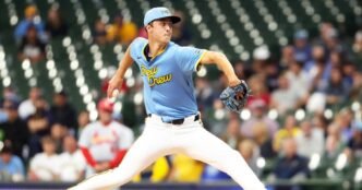 Brewers pitcher Jacob Misiorowski leaves game with injury while throwing no-hitter in MLB debut