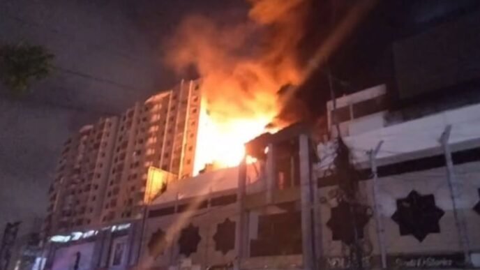 Karachi shopping mall fire brought under control