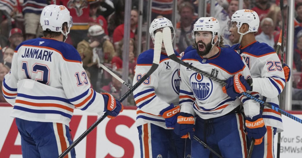 Leon Draisaitl scores in OT again, Oilers beat Panthers 5-4 in Game 4 to tie Stanley Cup Final