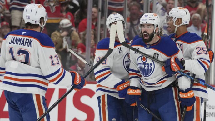 Leon Draisaitl scores in OT again, Oilers beat Panthers 5-4 in Game 4 to tie Stanley Cup Final
