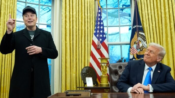 Nervous Republicans flee Trump-Elon Musk blast radius