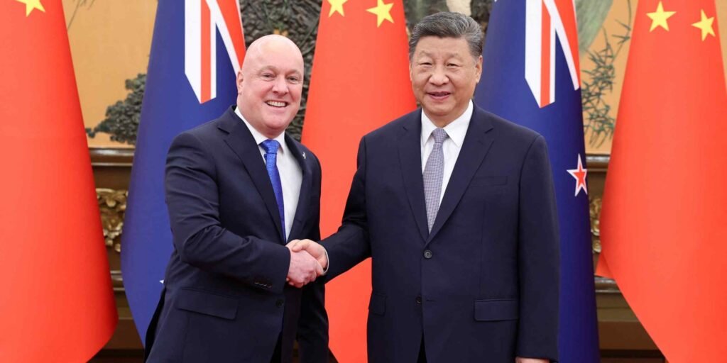 New Zealand PM talks trade and security with Xi in first visit to China