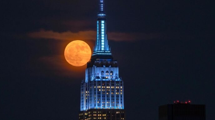 See stunning images of June's Strawberry Moon