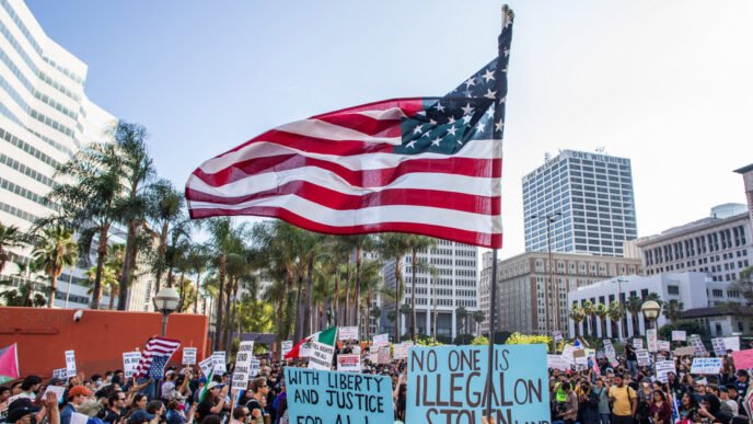 Tear gas, flags and legal battles as ICE protests continue nationwide