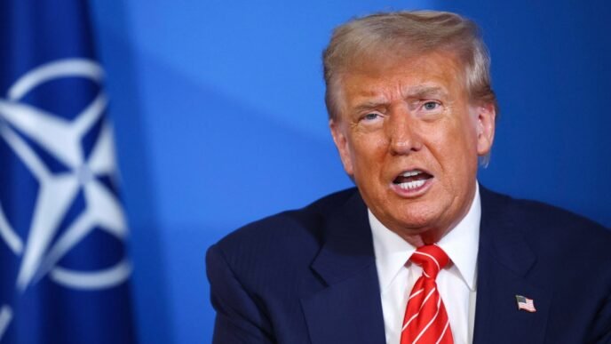 Trump holds press conference at NATO summit