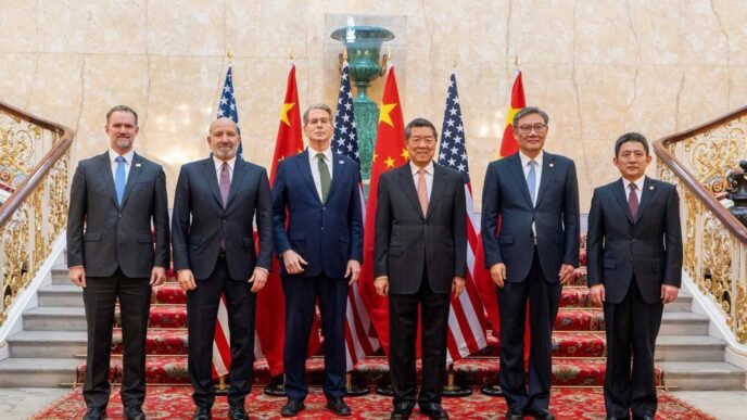 US and China talk rare earths and chip controls in London