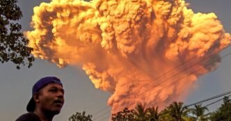 Volcanic eruption in Indonesia forces evacuations and flight cancellations